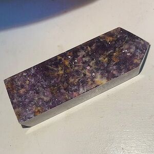 Super Unique Galaxy Unicorn Stone Tower w/ Purple Mica, Pink & Berry Tourmaline